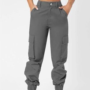 Grey cargo pants.
